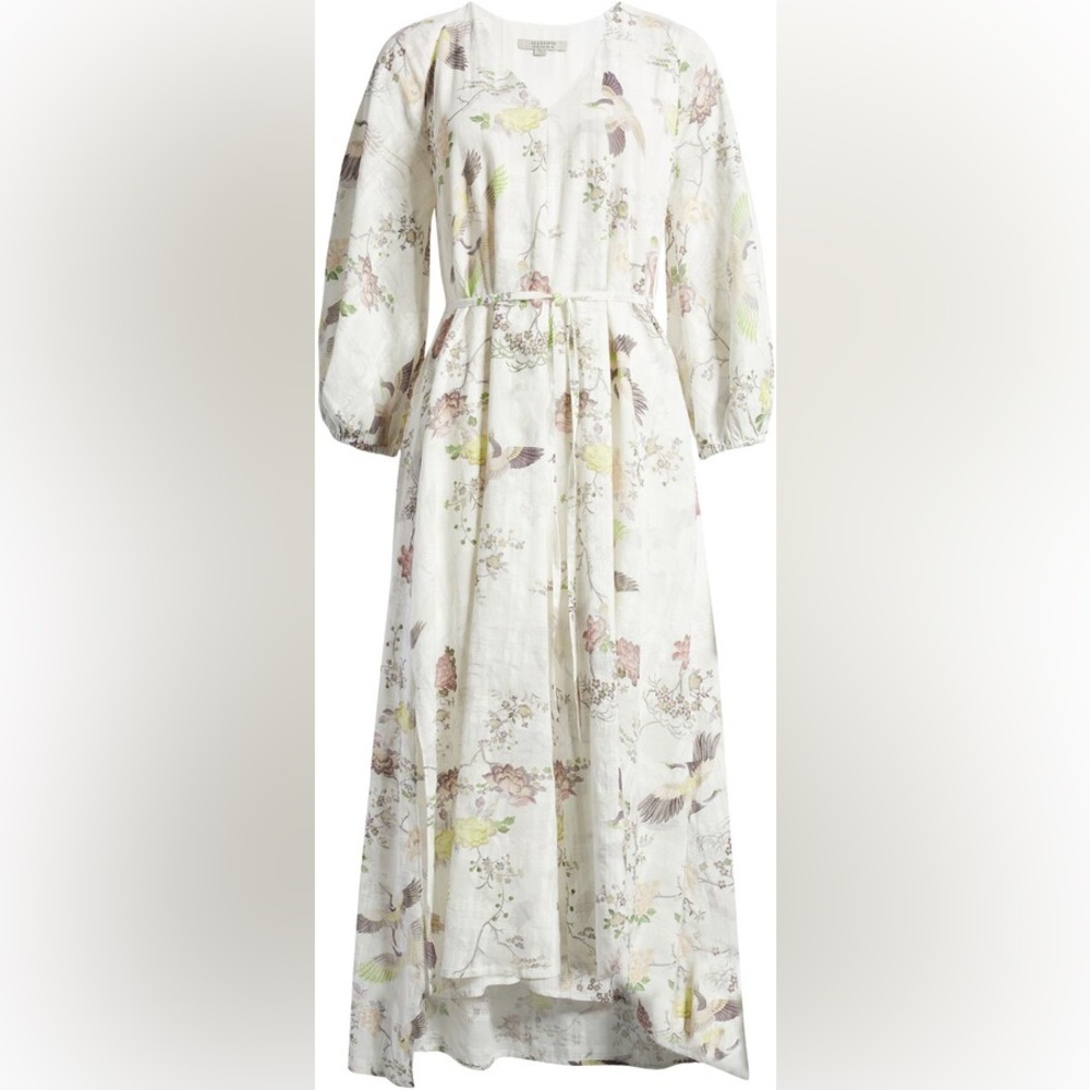🕊️ALL SAINTS🕊️ US 6 Floral White Dress - Picture 3 of 11